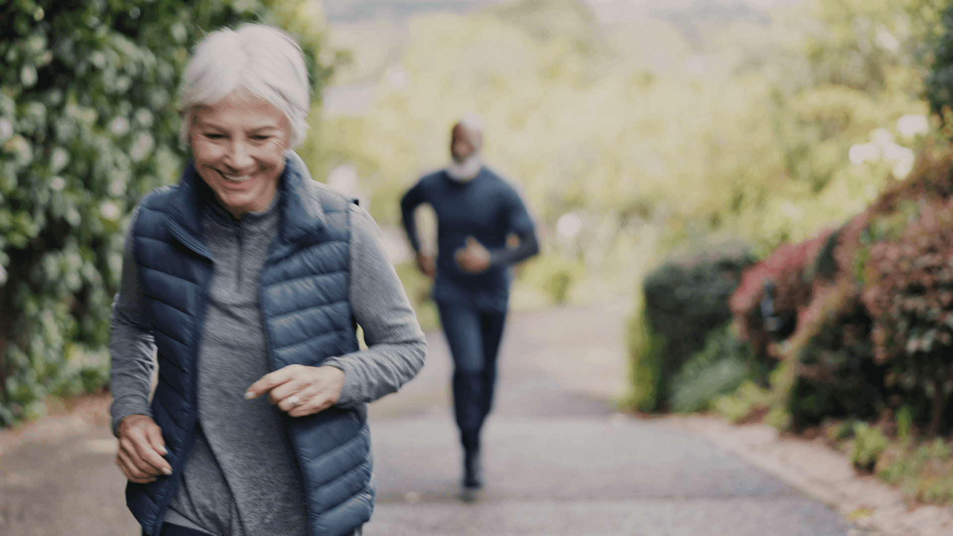 Senior exercising